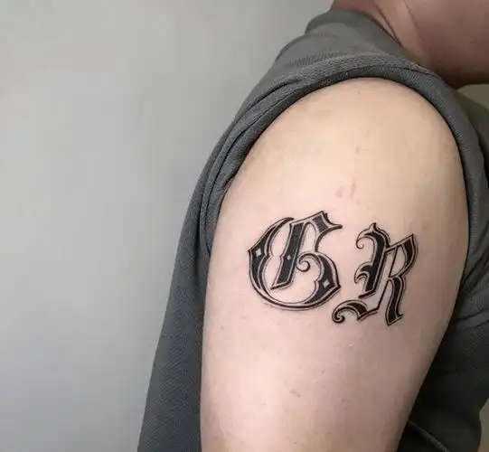 纹身图片_成品手部手臂英文纹身图案