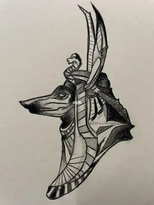 手绘临摹阿努比斯