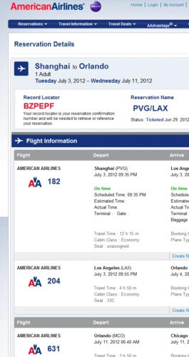 reservations - review reservation details