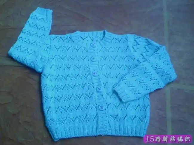 简单婴儿小开衫编织花样图解