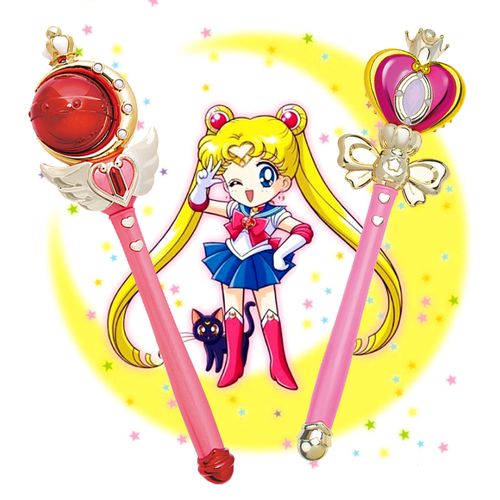 美少女战士水手月亮r代攻击棒星月棒国产版cosplay魔法棒玩具手办