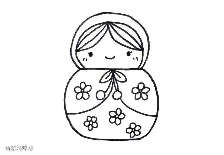 【简笔画】套娃简笔画怎么画 - 元艺考