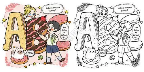 小学生英语封面设计手绘简笔画