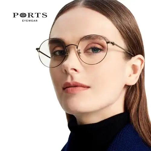 ports宝姿眼镜时尚尚纯复古圆框精致魅力男女眼镜架