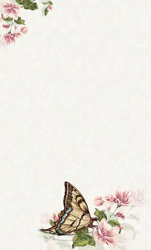 唯美中式素雅蝴蝶海报psd背景素材