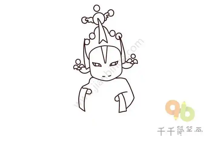 京剧小人男的简笔画