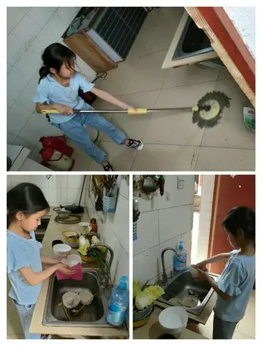 在每个人的生活中,劳动都是神圣的,我们用自己的小手,在家里付出劳动