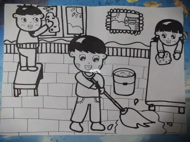 今天我值日主题画