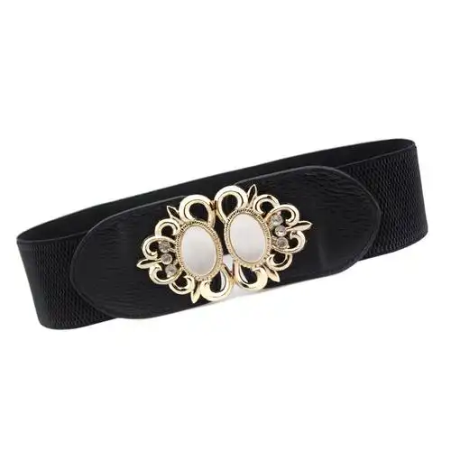 春夏时尚配连衣裙装饰松紧腰带女宽裙带韩版百搭女士裙子弹力腰封雪纺