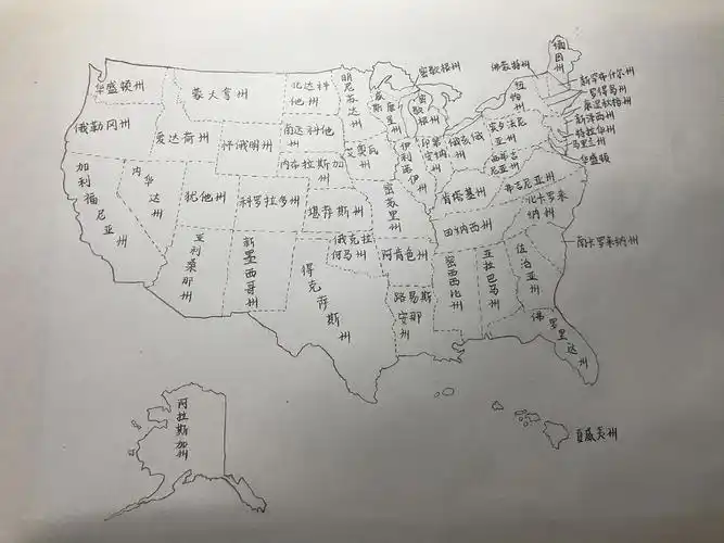 画了作业(美国地图