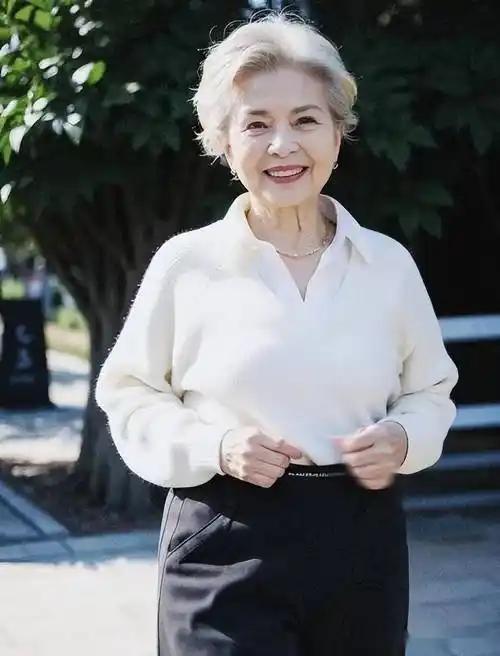 2,利落的盘发有时候比披头散发就是要更时尚来看上海奶奶们是怎么打理