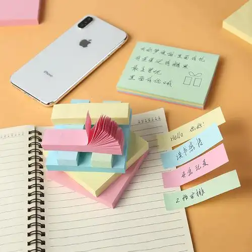 日天便利贴彩色条形索引便签纸n次贴创意可撕办公文具便签本-阿里巴巴