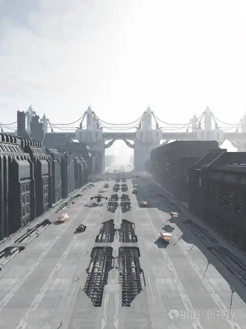 未来城市的街道和桥梁