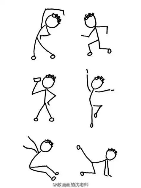 推东西卡通人物简笔画