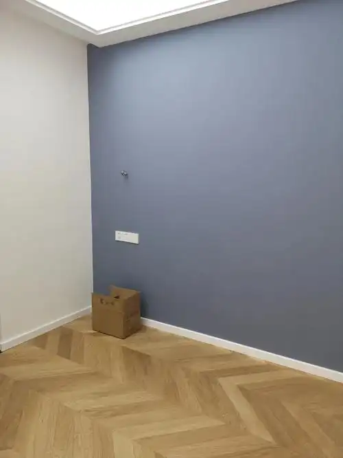 次卧背景墙乳胶漆立邦灰蓝