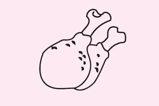 鸡腿简单简笔画
