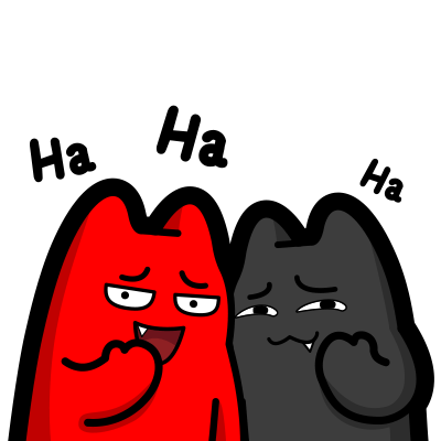 魔鬼猫表情-嘲笑