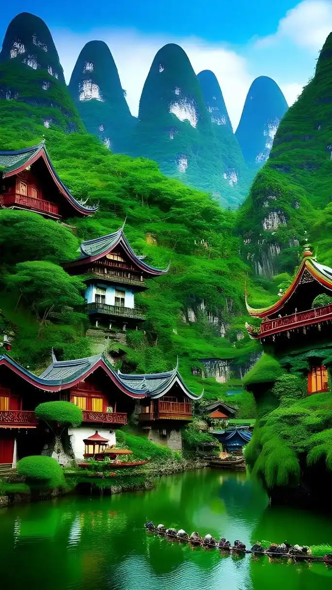 桂林是中国的旅游胜地之一,以其秀丽的山水景色而闻名 - 抖音