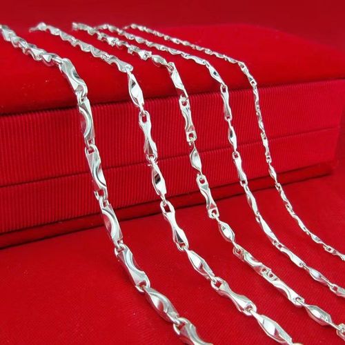 正品足钯金pt999男士项链精工元宝链钯金色可水洗送自己礼