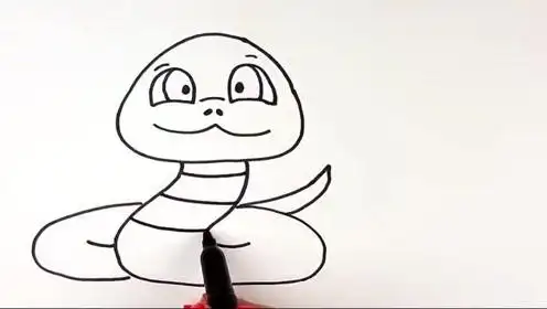 儿童启蒙早教:趣味简笔画之贪吃蛇