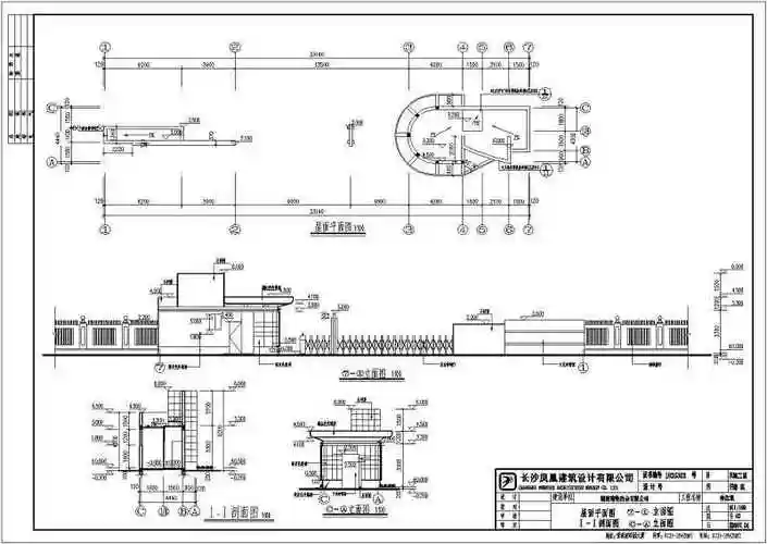 工厂大门建筑结构设计施工图_cad图库 -建库图纸