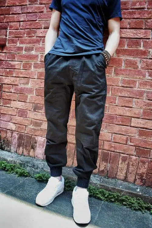 港仔文艺男日系潮牌复古休闲男裤迷彩工装束脚裤陈冠希余文乐街头