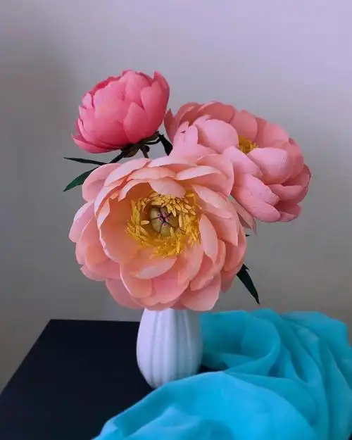 纸艺装饰美陈皱纹纸花