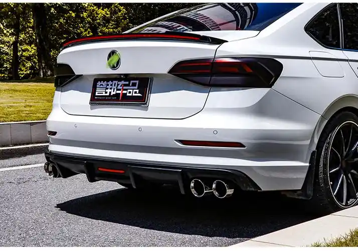 适用于2021大众新朗逸plus前唇侧裙后唇小包围改装中网后扰流前铲