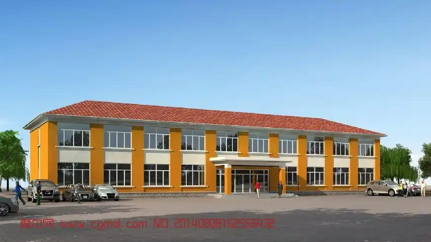 二层小办公楼3d模型