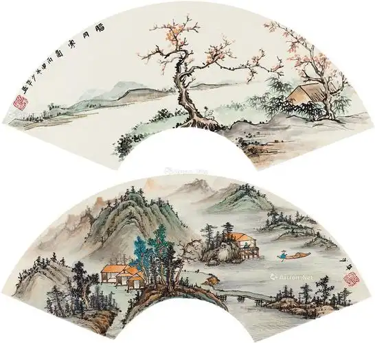 0061山水扇面一组