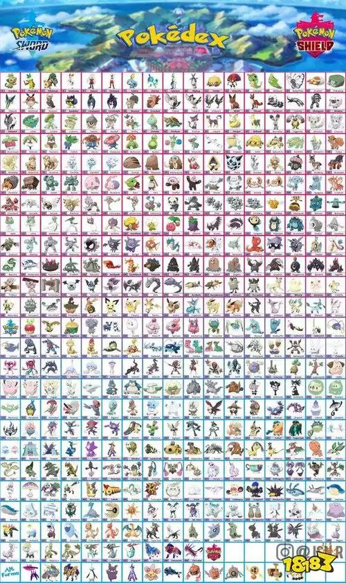 精灵宝可梦剑盾进化图鉴 宝可梦剑盾进化表_18183.com
