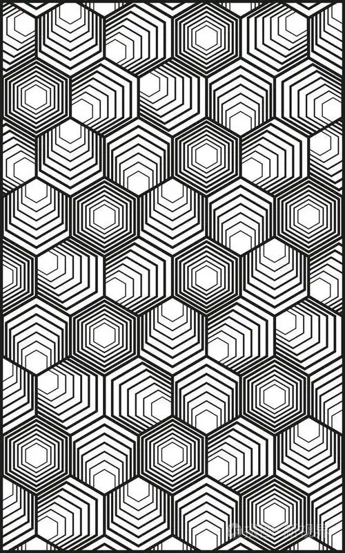 矢量现代几何图案六角,抽象的几何背景,复古质感,时髦时尚设计