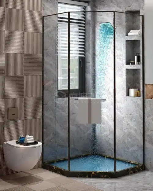 3d家具淋浴池模型效果图案例设计