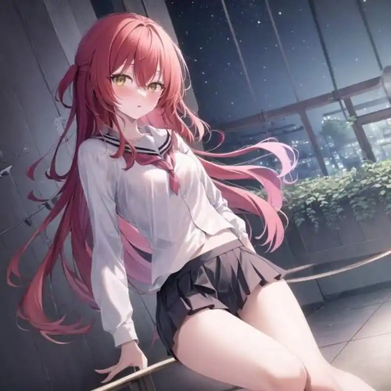 脸红的美少女#二次元