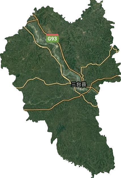 三台县高清地形地图