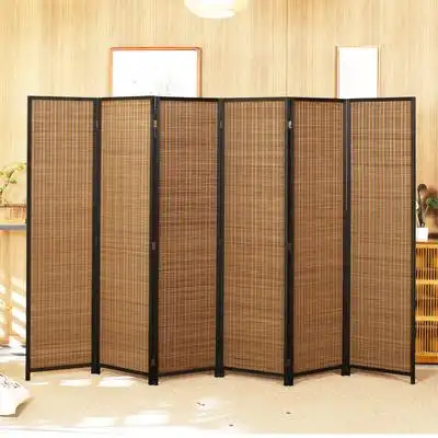 折叠屏风隔断移动推拉卧室_中式m折叠屏风客厅移动玄关家用推拉隔断