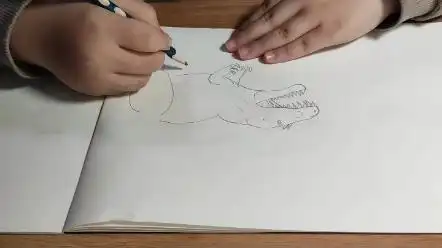 恐龙简笔画 异特龙 手绘 史前巨兽