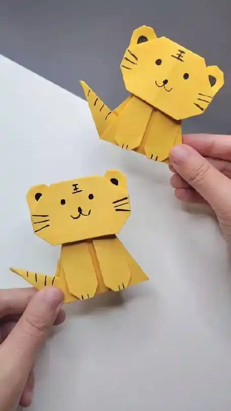 可爱的小老虎# 老虎#折纸# 手工#亲子# 创.手工diy创意的微博视频