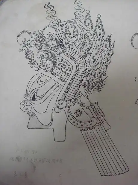 鲁智深简笔画皮影