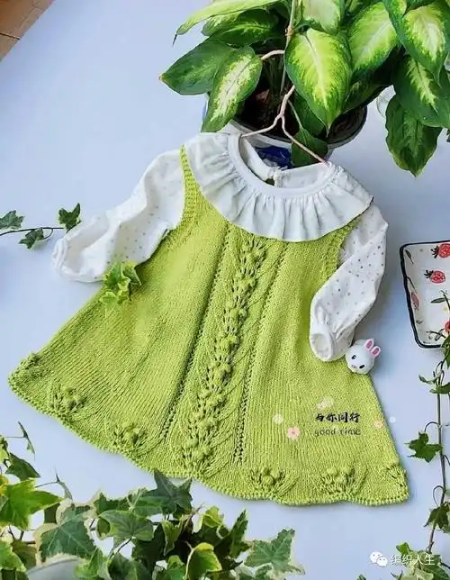 超可爱百搭,娃娃家2·0女童背心裙(有编织图解)