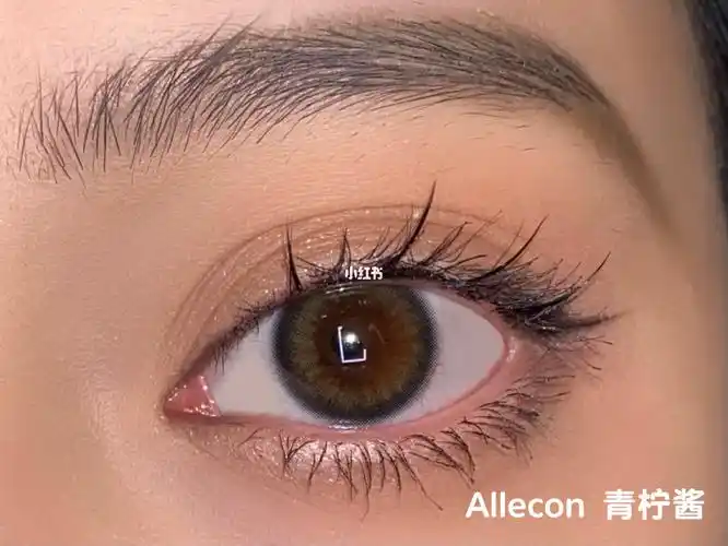 自然清透款绿色美瞳allecon青柠酱