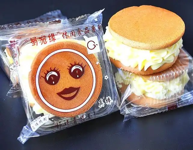 蛋糕老式传统儿时娃娃脸糕点小时候的零食娃娃头硬奶油夹心蛋糕24个