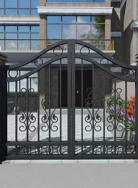 定制欧式铁艺大门高档铁门栅栏门别墅门仿古门庭院门花园门院子门