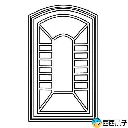 学校简笔画图片 学校怎么画古代王府大门简笔画简笔画之门大门简笔画