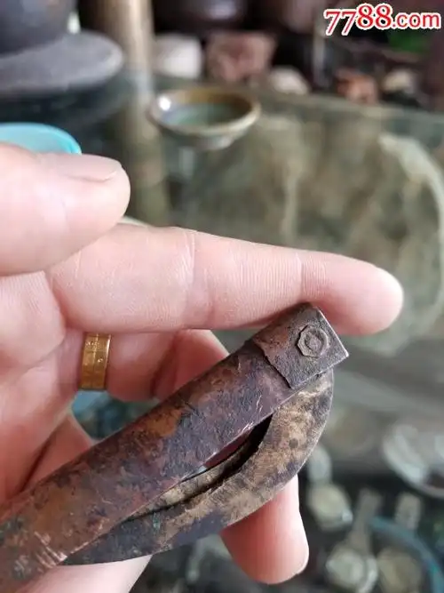 民国云南厚重紫铜大烟刀