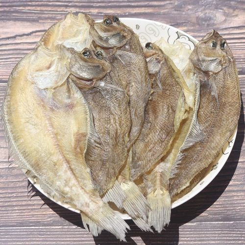 九味天淡晒大地鱼干500g船晒铁脯鱼比目鱼干煲汤云吞汤底打粉料海鲜海