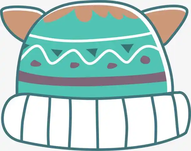 冬季卡通蓝色帽子