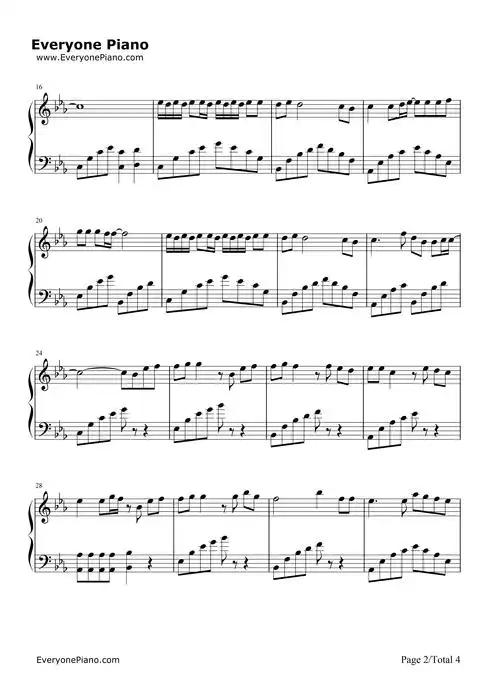 my all-滨崎步五线谱预览2