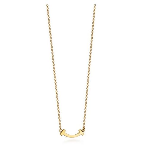 tiffany t系列18k黄金迷你笑脸项链|包邮(国内直发)|t smile pendntt