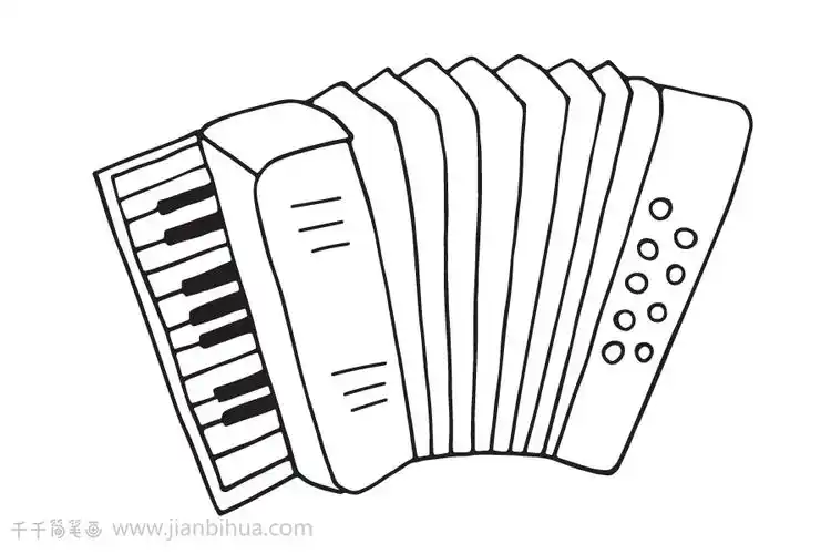 如何画手风琴简笔画